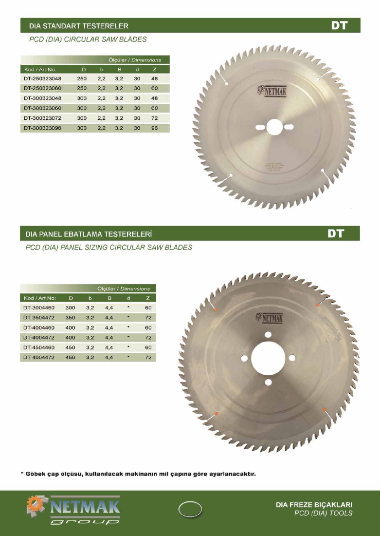 DIA STANDART TESTERELER DT - DT-260323060